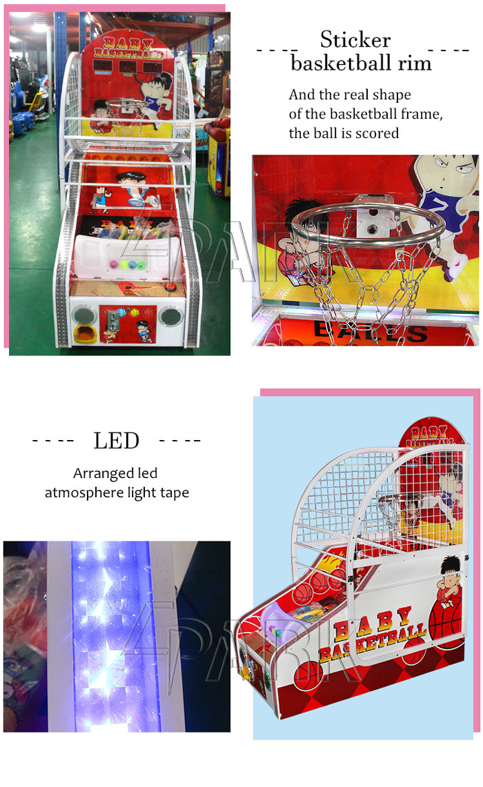 Coin Operated Arcade Basketball Game Machine For 1 Player
