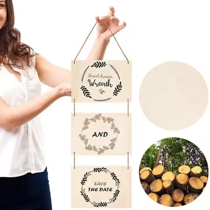 Hot-selling Wooden Hanging Board Kids' DIY Hand Painting and Coloring Kindergarten Creative Decor Materia