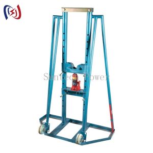  10T Hydraulic Pulling Electrical Cable Drum Roller Stand With Wheels Manufactures
