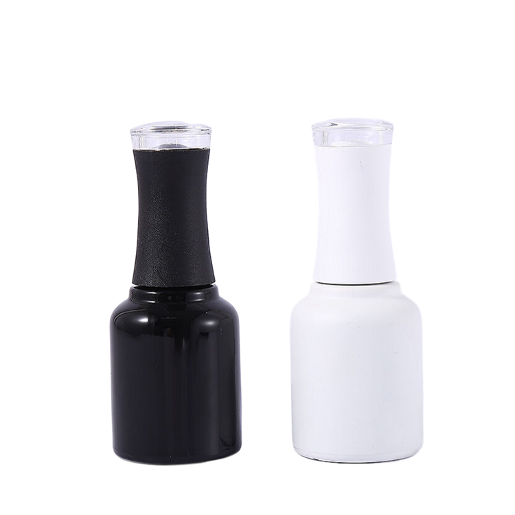 8ML 10ML 15ML Glass Bottle With Plating Window Cap for Gel Nail Polish Base Material Glass Customized Colors Vials