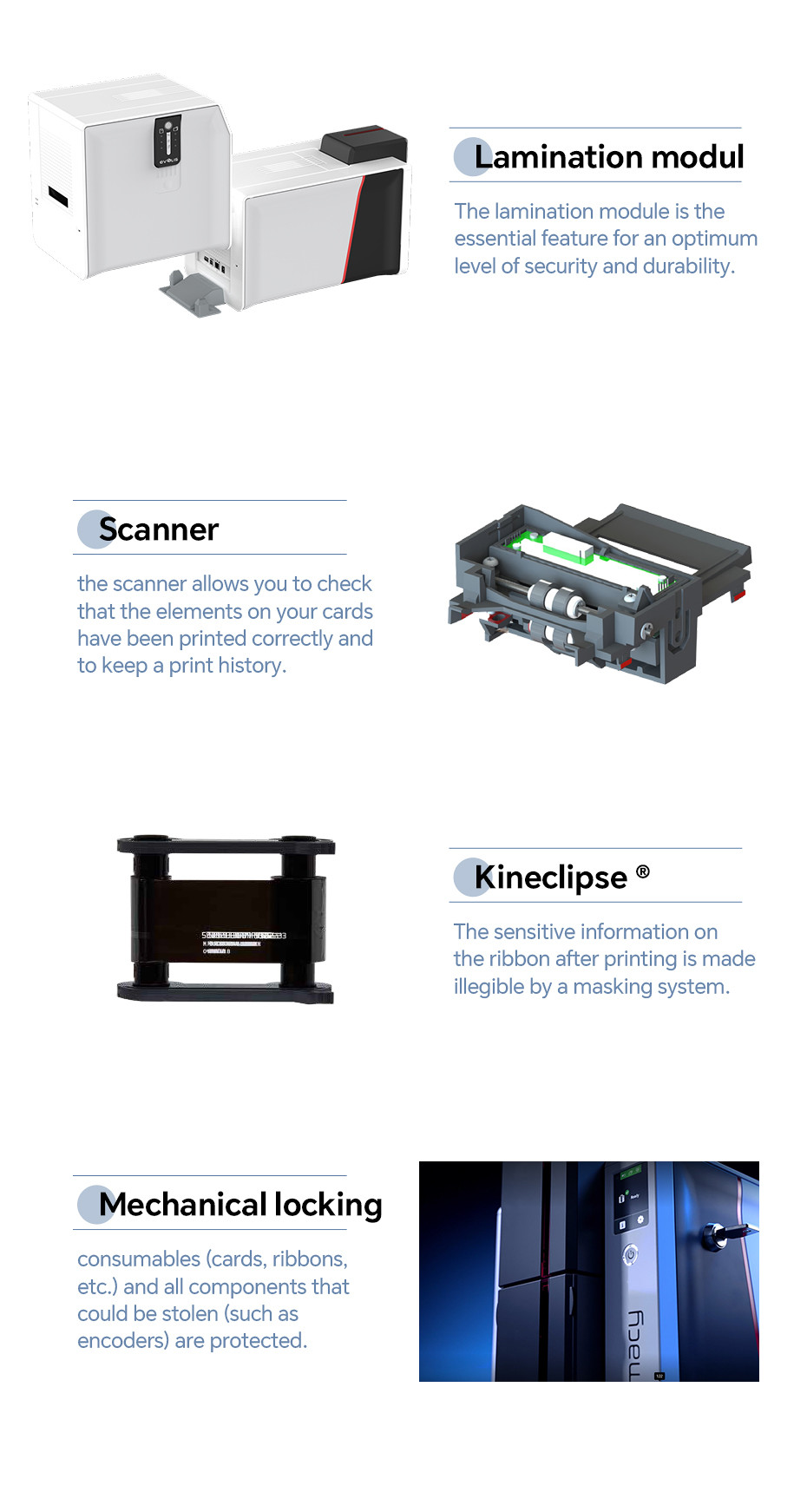 Evolis Primacy 2 Automatic PVC Card Printer Two Sided Card Printing
