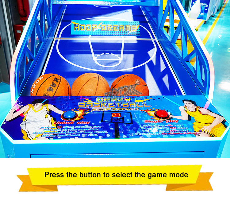 Adult Indoor Electronic Arcade Basketball Games Machines Coin Operated Competition Basketball Machine