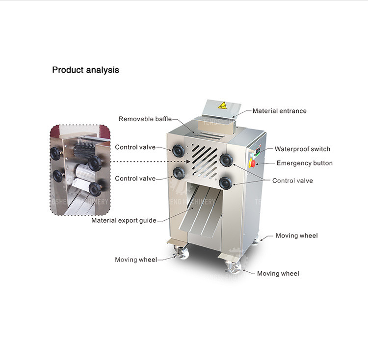 75KG Large automatic meat stripping machine commercial tenderizing meat stainless steel equipment
