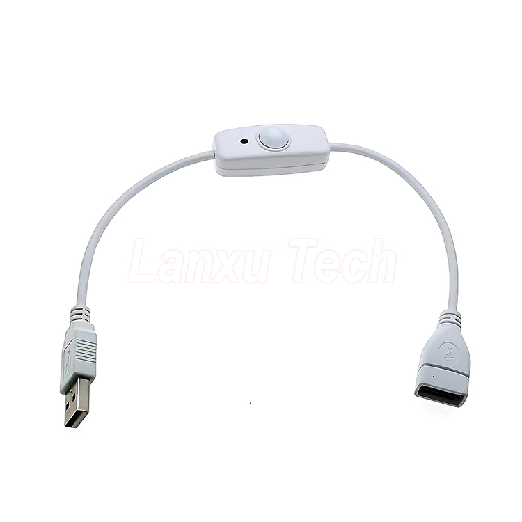USB Type C Male to Female on off Silicon Cap Switch Extension Cable for Raspberry Pi Lamp Fan