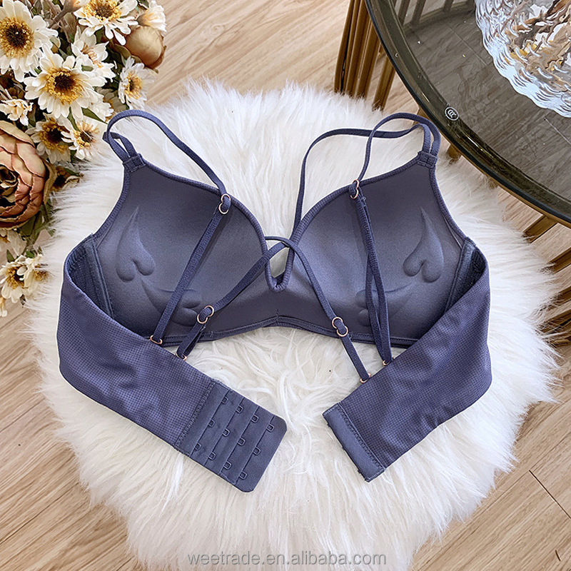 Breathable push up lingerie fashion underwire plus size padded bra latest bra designs