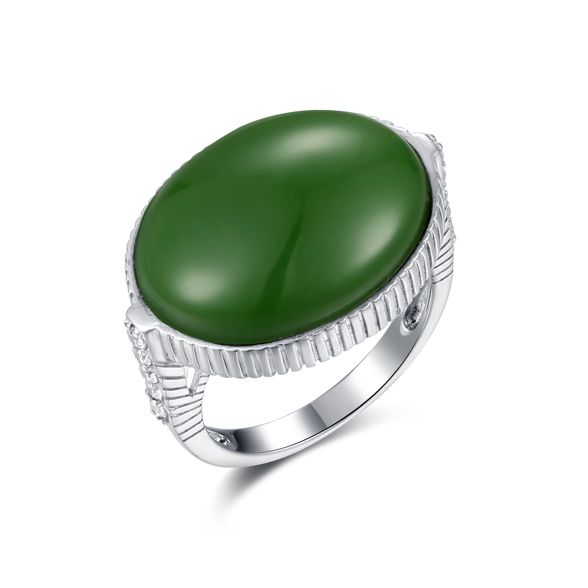 925 Silver Gemstone Rings With 5.23g Silver Weight And Round Craftsmanship