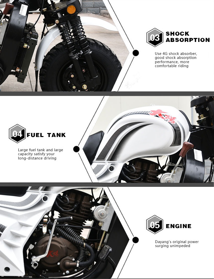 Adult 150cc Gasoline Heavy Duty Five Wheels Cargo Tricycle with Maximum Speed 50-70Km/h