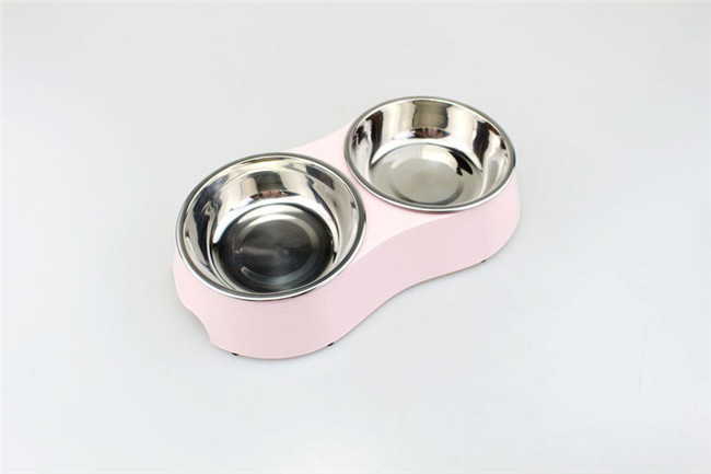 Raised Sus304 Raised Pet Feeder Bowl PFB Double Wall Dog Bowl
