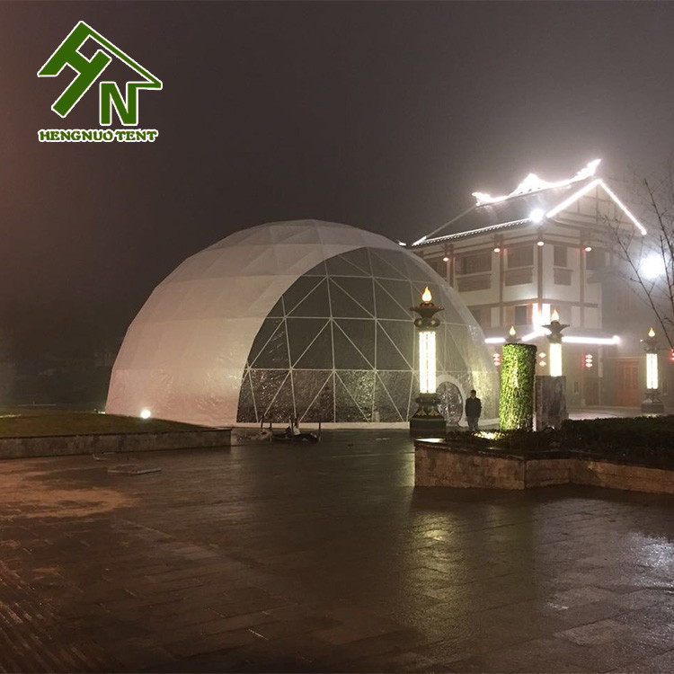 7m Waterproof Large Geodesic Big Dome Tent Big Sunlight Clear Windows Included