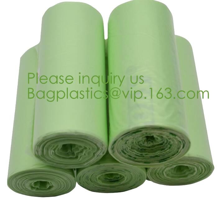 Eco friendly Compostable Biodegradable commercial bags,100% Environment Friendly Compostable Cornstarch Garbage Bags pac