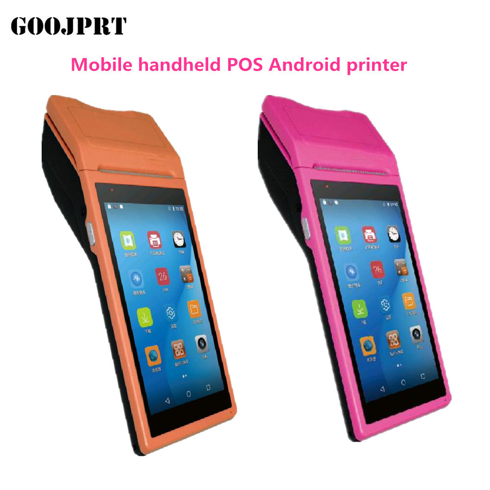POS Terminal PDA With Wireless Bluetooth& Wifi Android System with Thermal Printer Built-in and Barcode Scanner