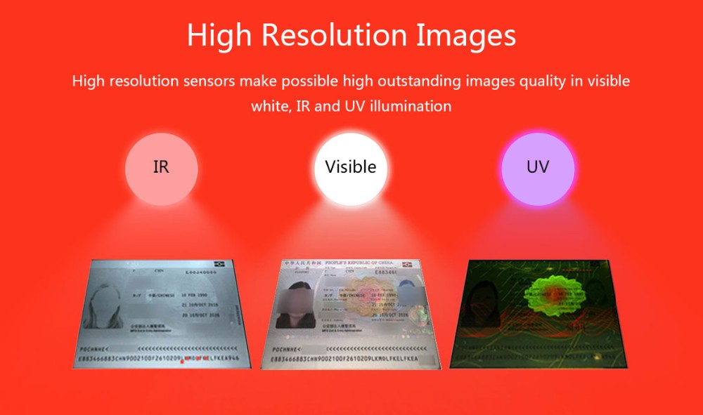 USB Interface Type Passport Reader Machine for Hotel Airport and Bank Industry