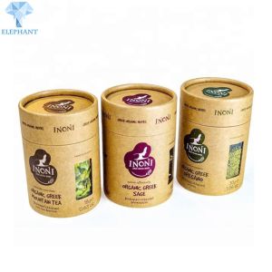 Customized Printed 1.2mm Kraft Round Cardboard Box Offset Printing
