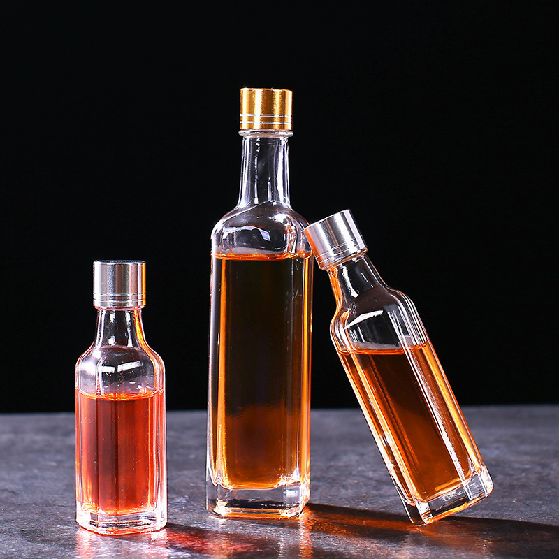 Glass Olive Oil Distribution Bottle for Kitchen Custom Glass Bottle 50ml 100ml 500ml