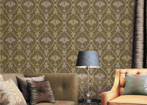  European Damask Printing Embossed Washable Vinyl Wallpaper 0.53*9.5M Manufactures