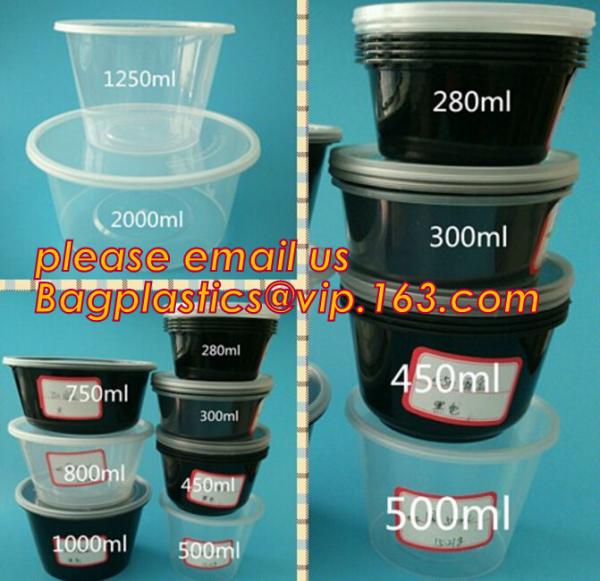 Japanese Packaging Round Disposable Soup Salad Food Container Plastic Microwave
