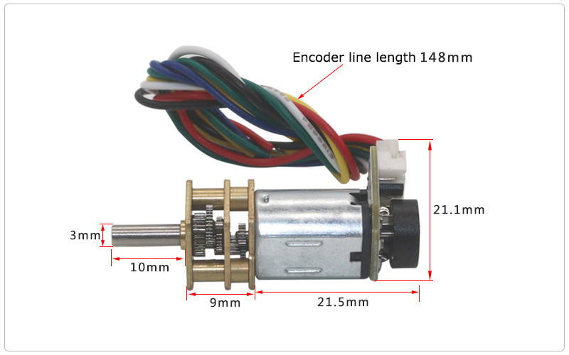 6v JGA12-N20B Small DC Gear Motors