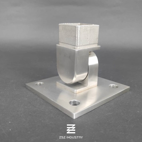 27mm Height Railing Post Base Custom Size Corrosion Resistance ISO9001
