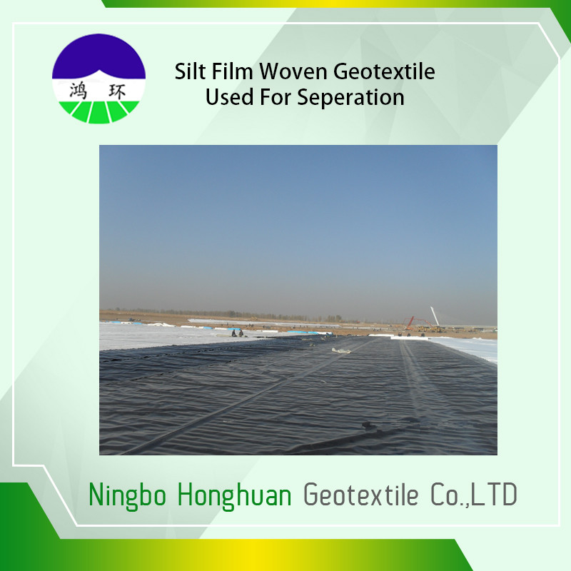 140kn / 98kn Woven Geotextile Fabric , Road Construction Geotextile Driveway Fabric