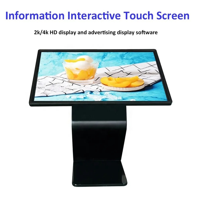 Horizontal Multimedia Display Terminal Interactive Self Service Kiosk 49 Inch