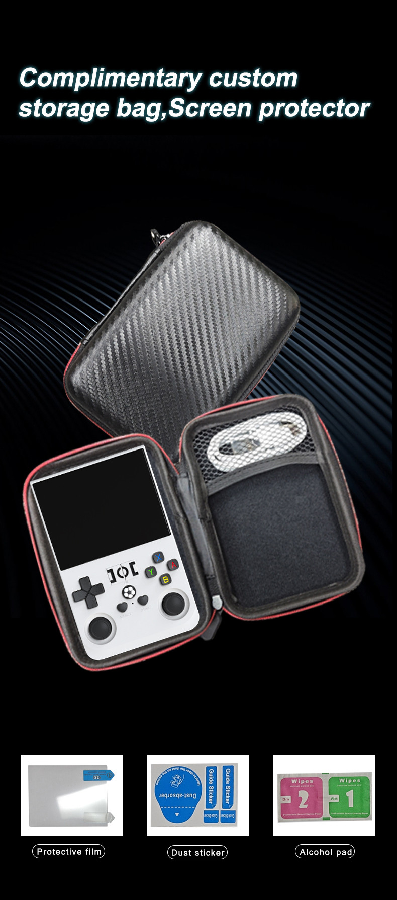 R36PRO Retro Handheld Video Game Console Linux System 3.5 Inch IPS Screen