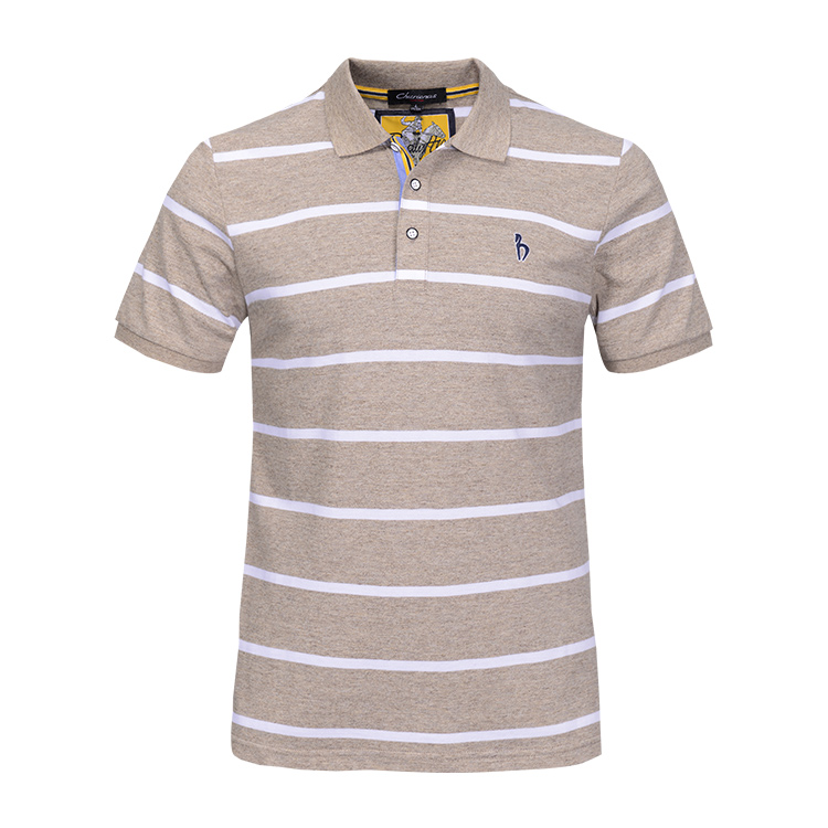 Custom polo logo mens striped t shirt embroidery,custom made polo t-shirt