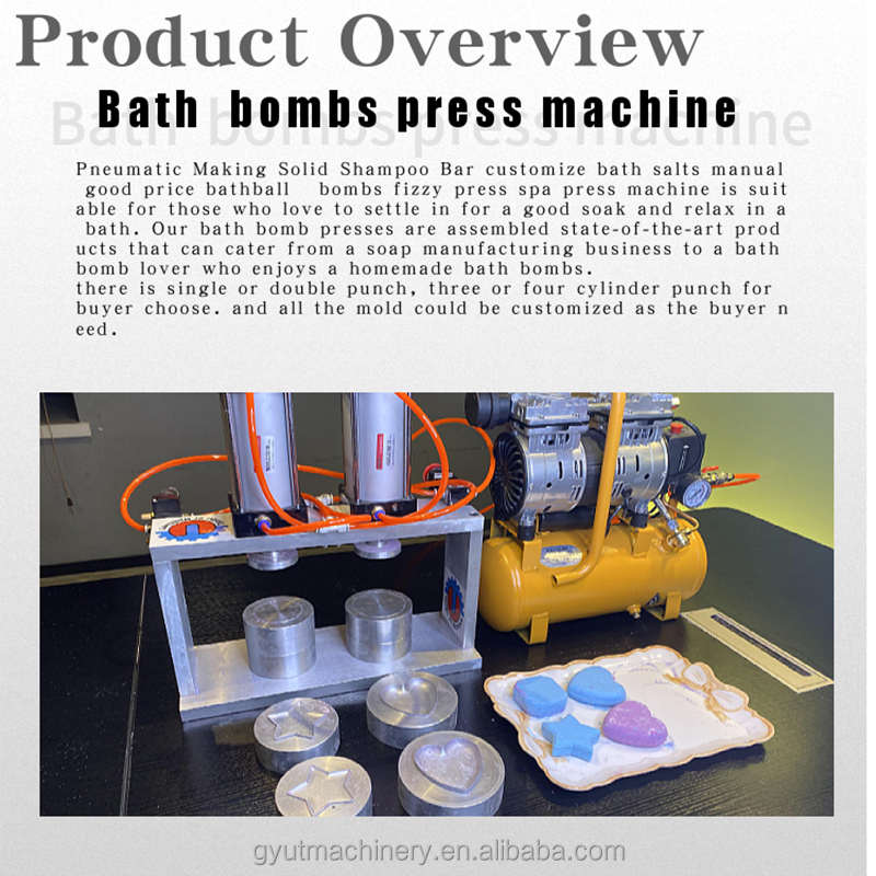 Mechanical Handmade Bath Bomb Press Pneumatic Soap Stamping Machine with 15 KG Weight