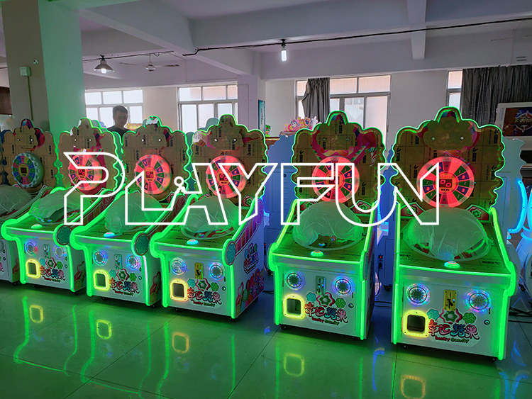 Playfun Shopping Market Kids Lucky Candy Lollypop Chup Chus Arcade Veding Coin Operated Gift Machine Arcade Game Coin Pusher