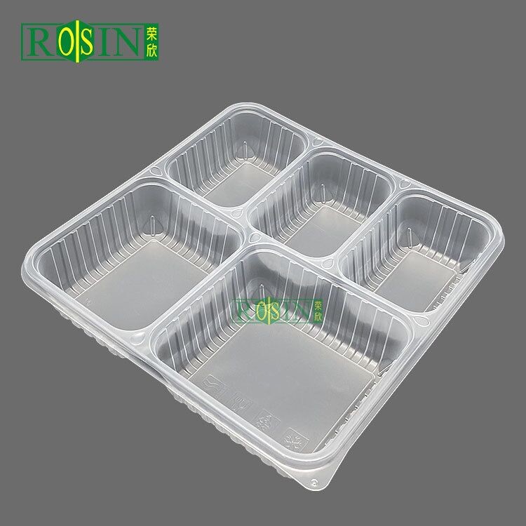 Clear Disposable Take Out Containers PP Fast Food 5 Compartment Plastic Container