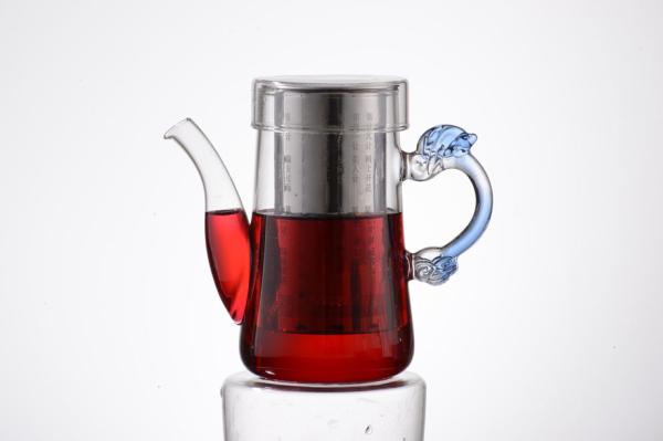 Double wall glass, Heat-resistant glass teapot, borosilicate glass tea set,