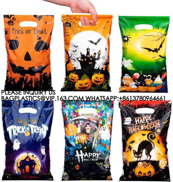Halloween Party Favor For Kids Candy Goody Bag, Designs Plastic Trick Or Treat