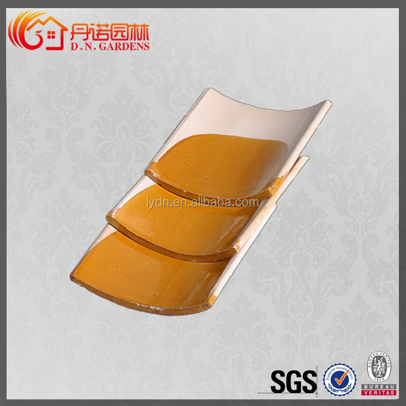 180*180 Chinese Temple Arch Gate Retro Style Faux Ceramic Clay Roof Tiles for Concrete Structure