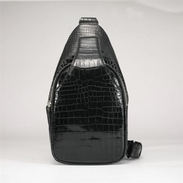 Exotic Crocodile Skin Men's Chest Bag Authentic Genuine Alligator Leather Male