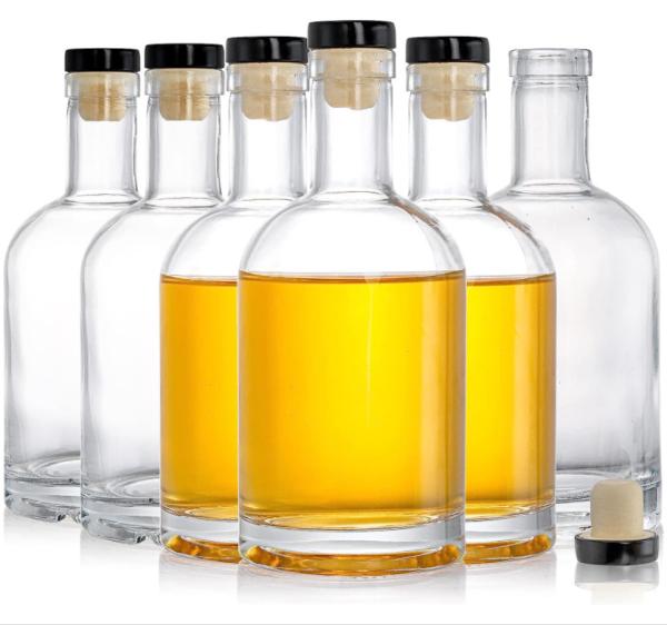 Beverage Glass Bottle for Custom Design Clear Bordeaux Wine Bottle Vodka Glass