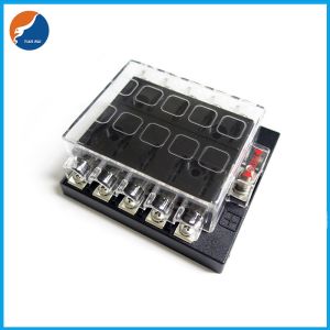 1 Input 10 Output Standard Universal Blade Fuse Block With Screw Terminal