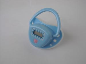  Pink Accurate Baby Pacifier Thermometer with Liquid Crystal Display Manufactures
