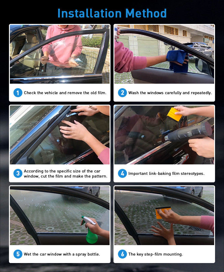 Metallic Solar Film HD Chrome Color Car Window Film No Fade High Heat Rejection For Automotive