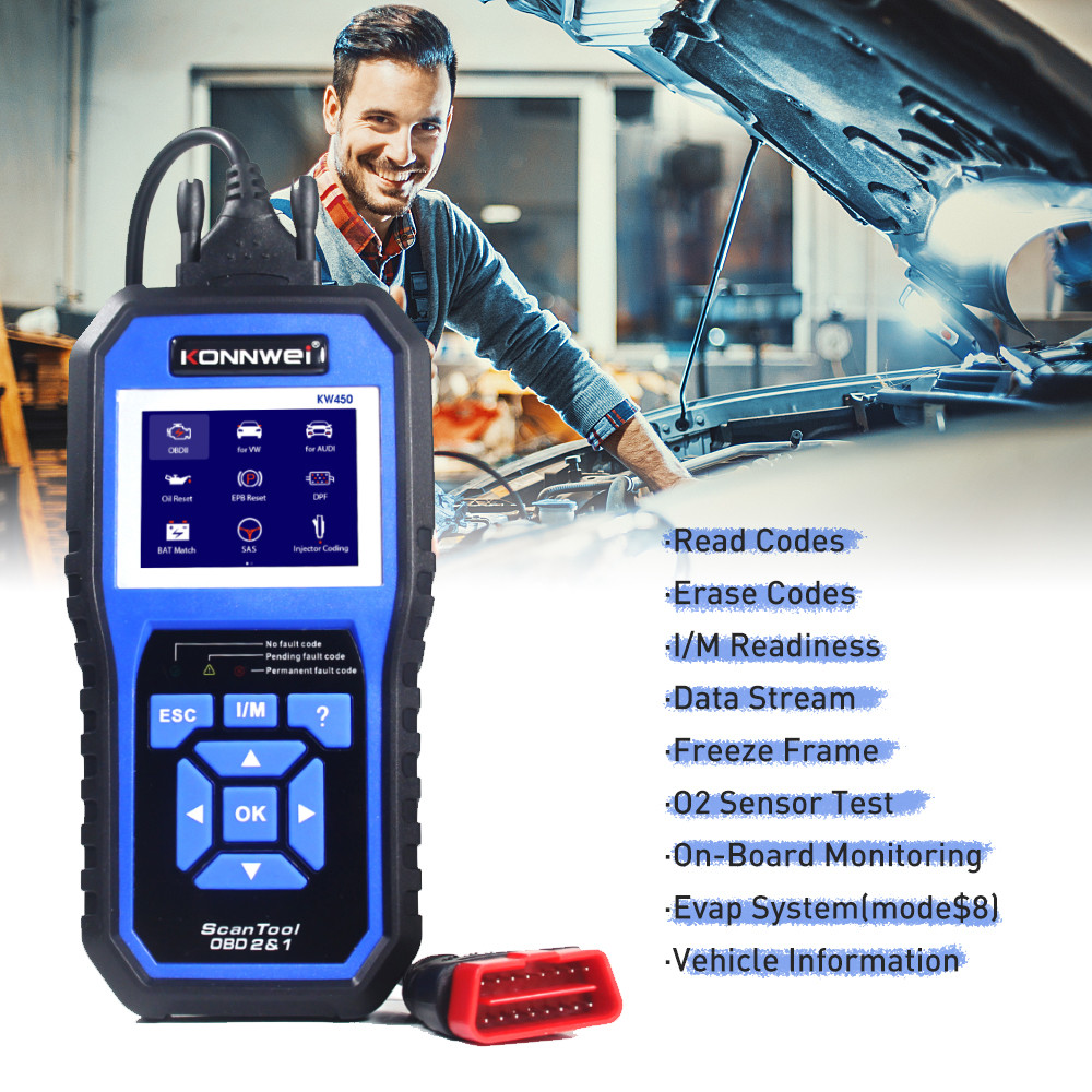 RoHS Konnwei Full System Scanner Tool Support Engine ABS Airbag