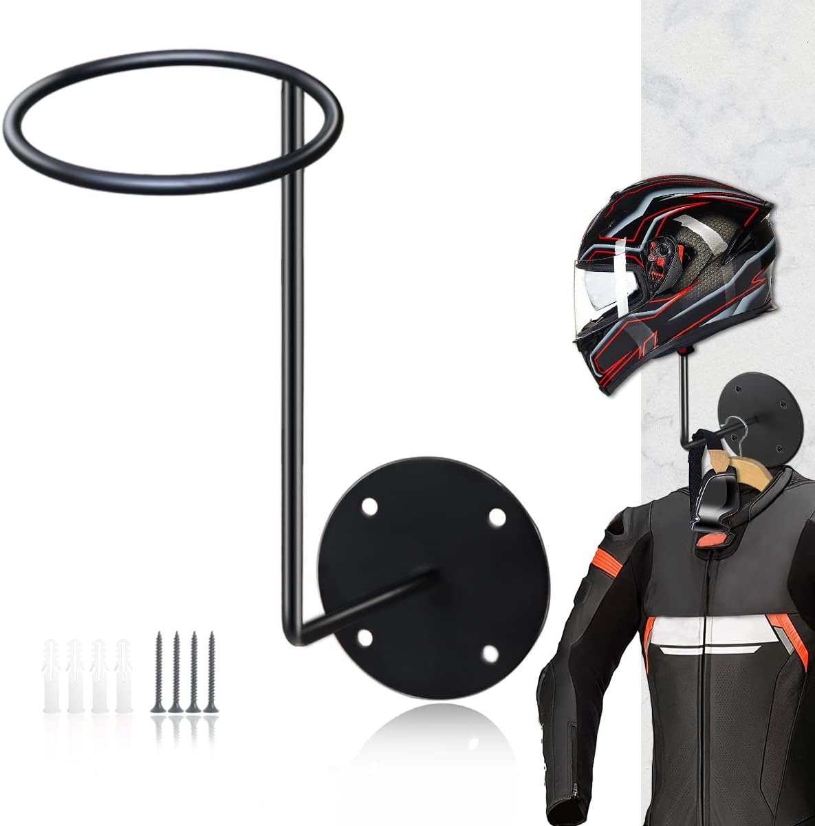 Standard Wall Mounted Helmet Hat Rack Display Rack for ISO9001 Rohs CE Standards