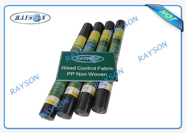 Black / White Color Wide Width Join Garden Weed Control Fabric , Agriculture Non