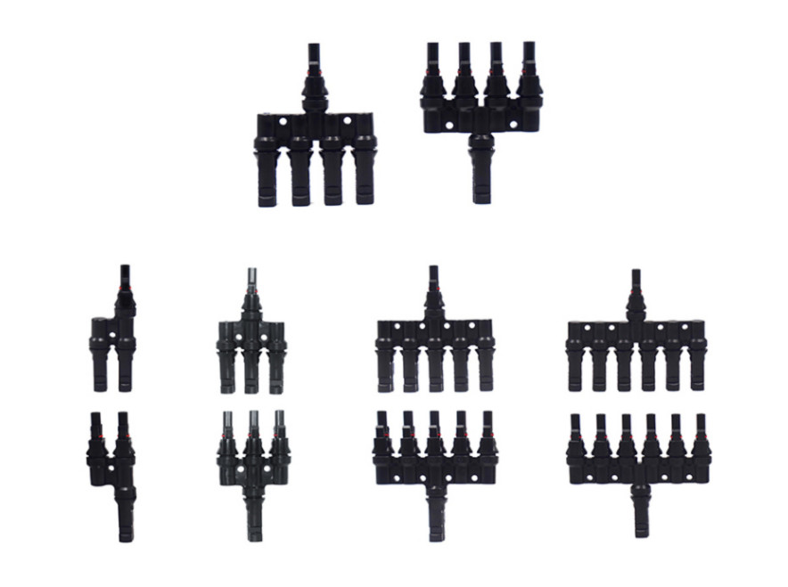 PPO PV-MDY3 ip67 1000v 30a UL94-V0 Solar Photovoltaic T-Connector