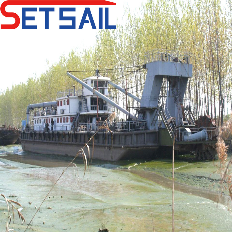 Weichai Diesel Engine Wheel Bucket Dredger with Sounder Depth