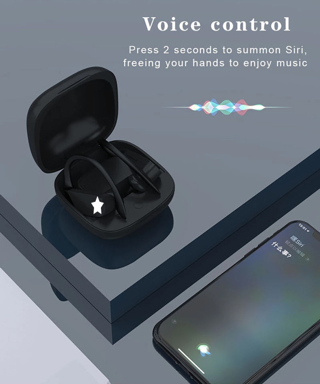 Audio Wireless Music time 4h 500mAh Bluetooth Sports Earbuds