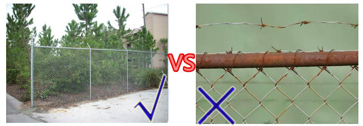 2.4M height x 10M Length Gal Chain Link/cyclone fence/hurricane fence