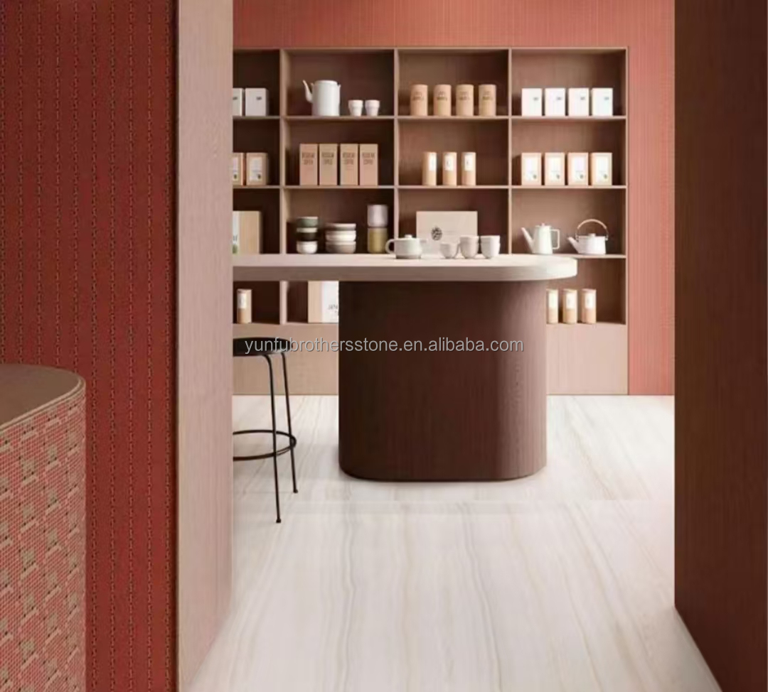 Modern Design Hotel Bathroom Wall Panel with Backlit Natural Stone White Onyx Marble