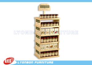  Supermarket Pine Wood Gondola End Display ODM For Can food , Color Painted Manufactures