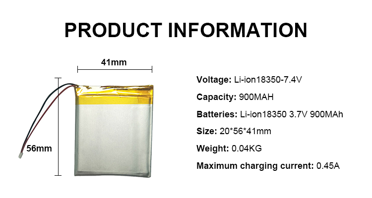 Polymer LiPo Battery 3.7v 900mah Li Ion Battery Rechargeable