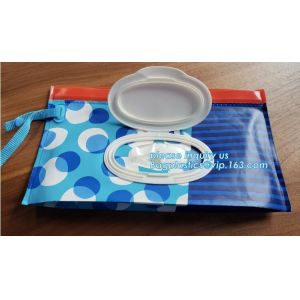  Eco-friendly reusable custom printed zipper top plastic EVA wet wipe, Cheap Custom Plastic packaging bag baby eva tissue Manufactures