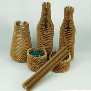 Biodegradable Logistics Packaging Shockproof Honeycomb Paper Sleeve For Fragile