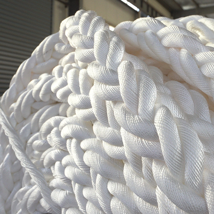 8 Strand 64mmx220m Nylon Polyamide Braided Rope With Spliced Loop At Each Side